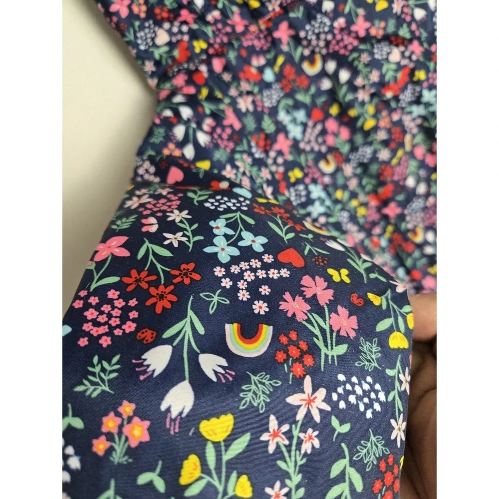 New‎ Carters Girls Jacket Medium Sz 12M Lined Water-wind resistant floral blue